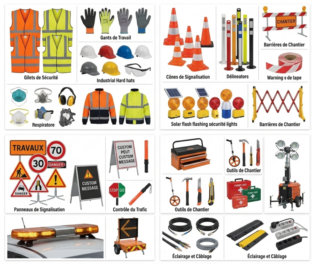 Équipements de sécurité routière et de chantier