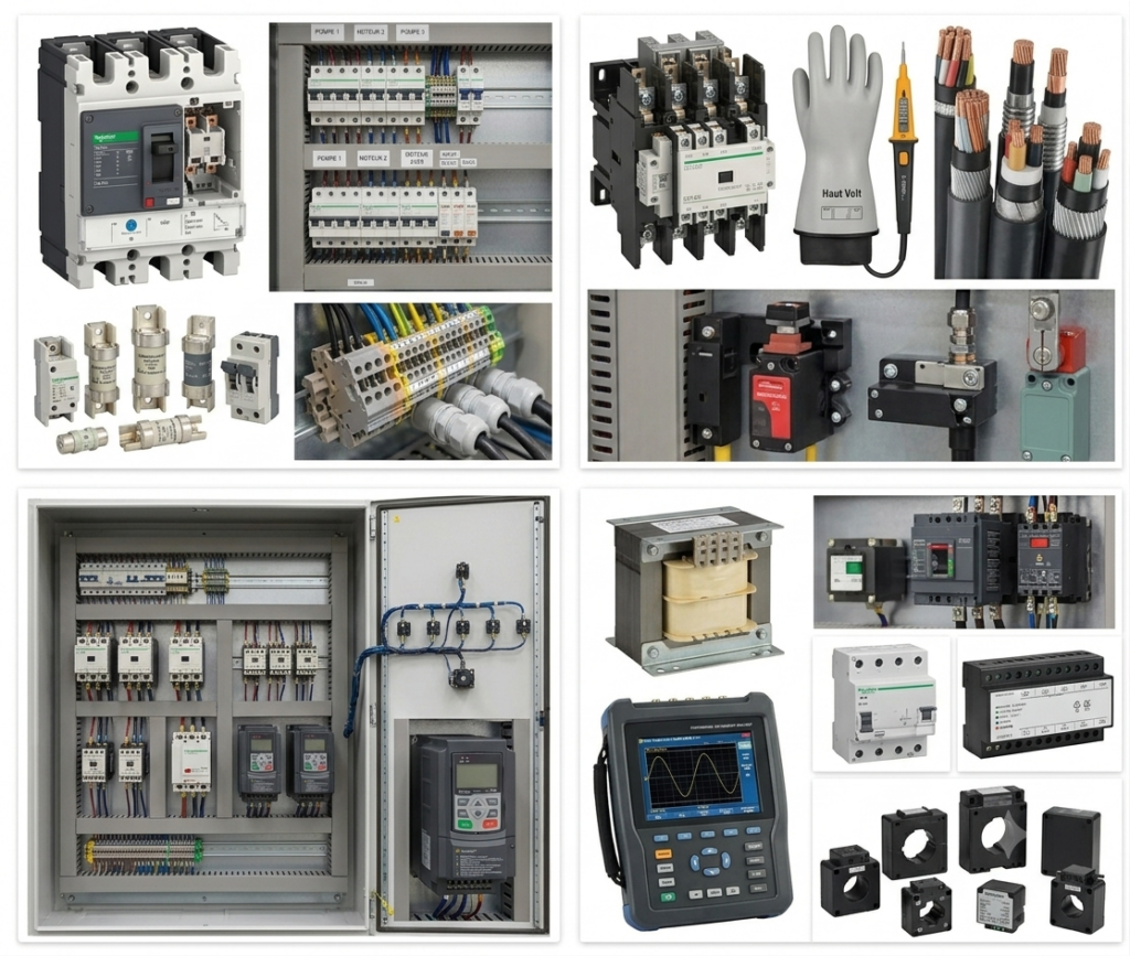 Équipements et matériels en électricité industrielle