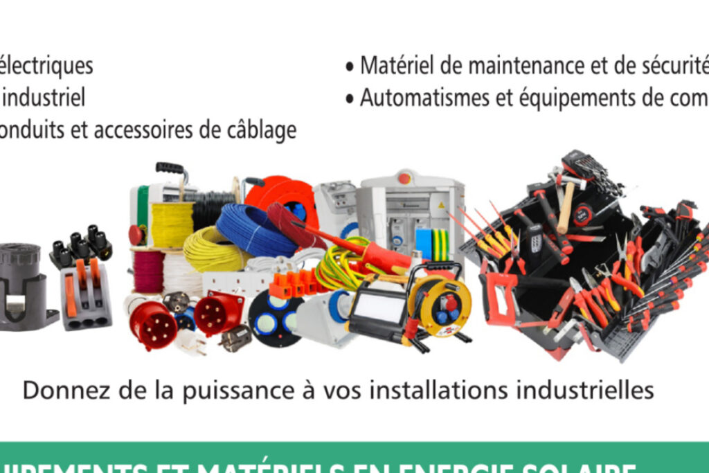 Matériels industriels, outillage, câbles, moteurs et accessoires de maintenance